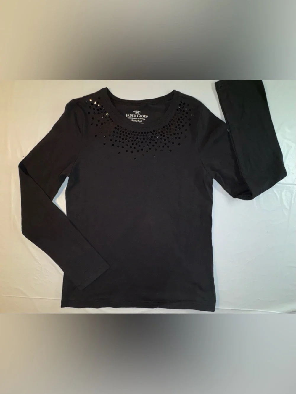 Bundle of Black Tee, Floral T, Rainbow Pajamas w Extra Top, Quilted Jacket Vest